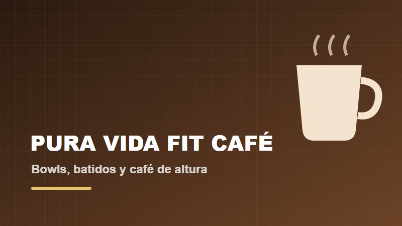 Ejemplo · Pura Vida Fit Café