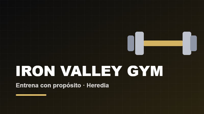 Ejemplo · Iron Valley Gym
